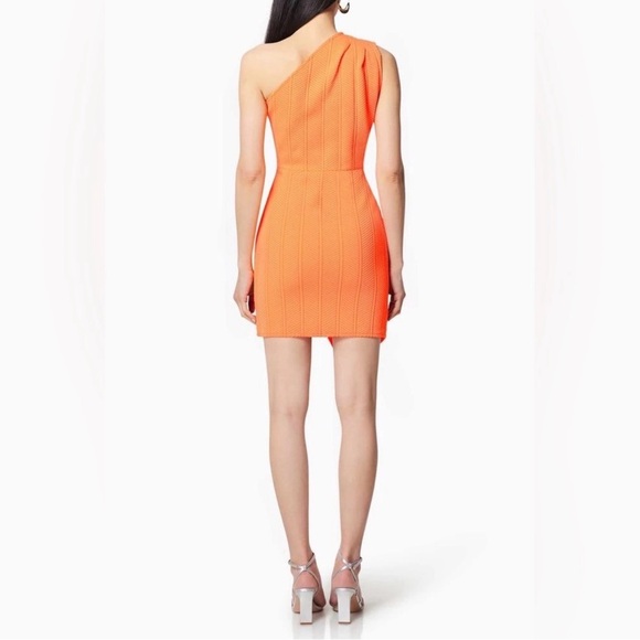 Elliatt Vibrant Orange One-Shoulder Dress - Picture 3 of 6